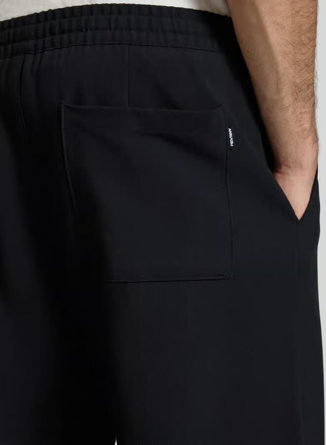 REVIEW Straight fit stoffen broek met viscose