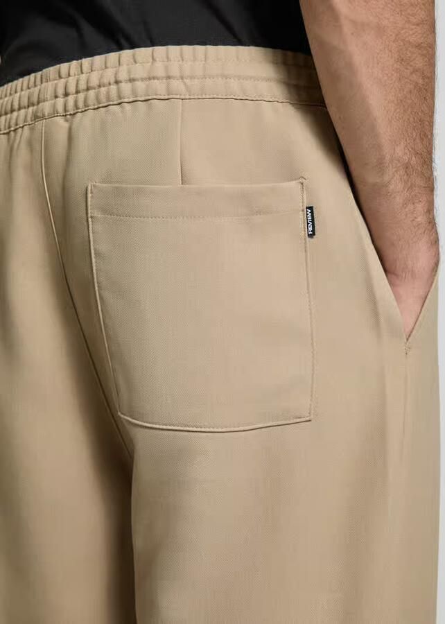 REVIEW Straight fit stoffen broek met viscose