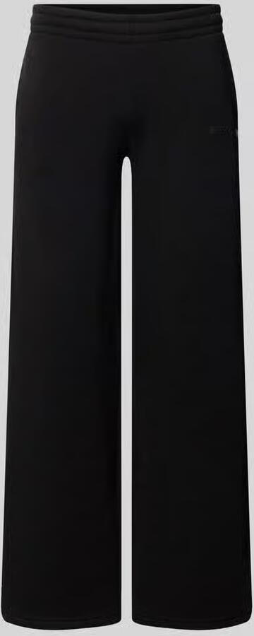 REVIEW straight fit sweatpants van katoenmix met logoprint