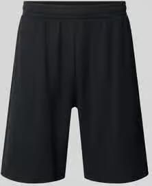 REVIEW straight fit sweatshorts met structuurpatroon