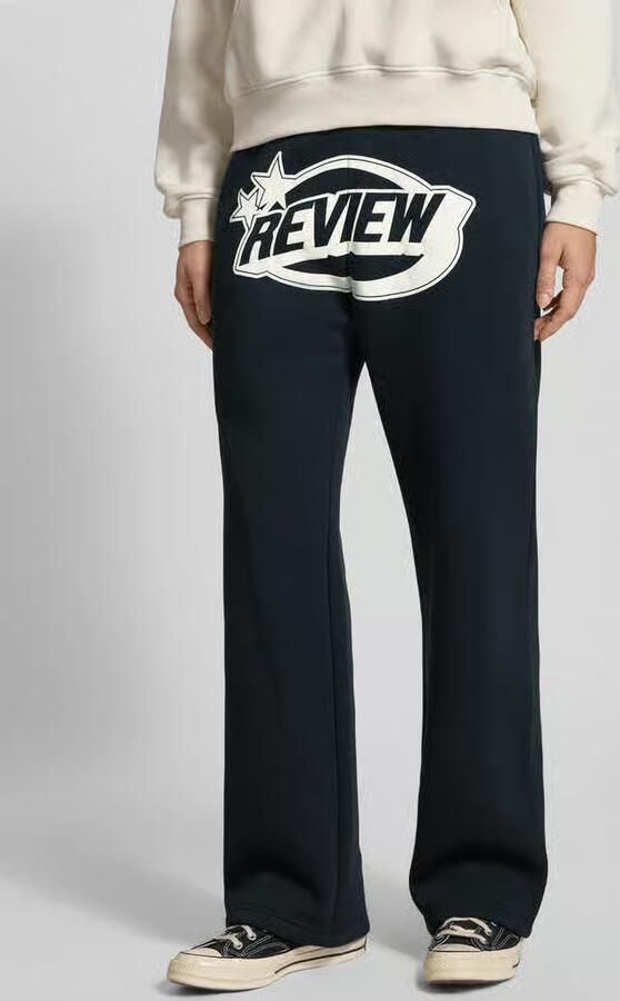 REVIEW Straight leg sweatpants met logo en elastische band - Foto 2