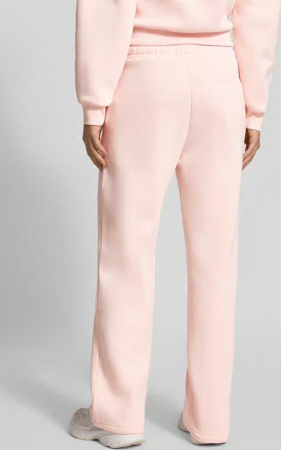 REVIEW Straight leg sweatpants met logo en elastische band