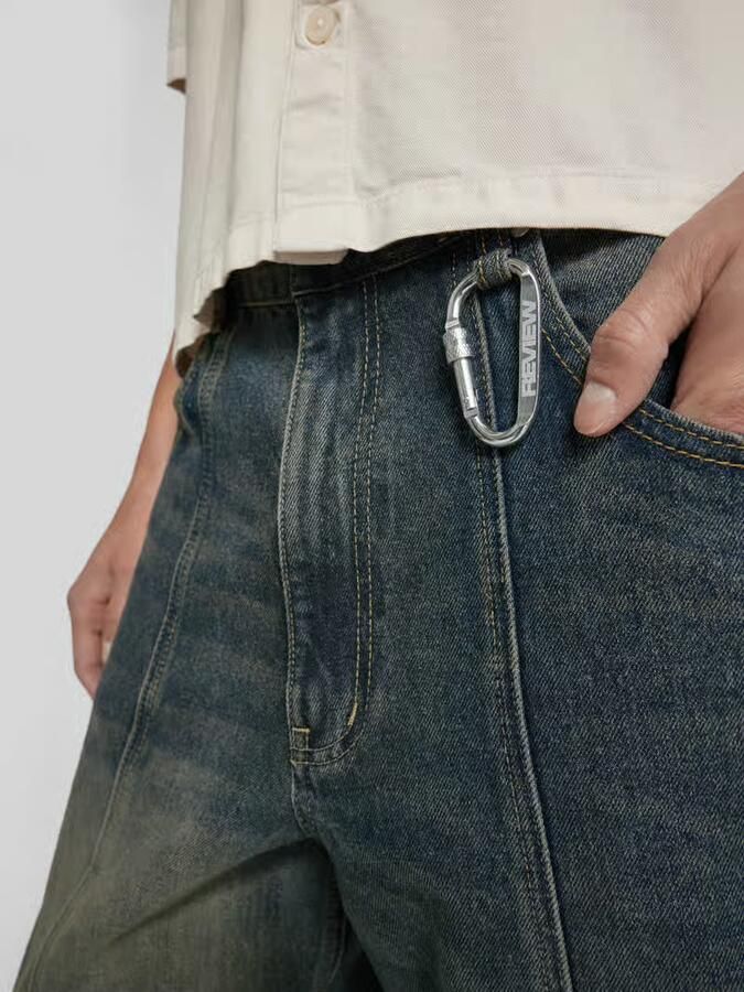 REVIEW Superbaggy fit korte jeans in 5-pocketmodel