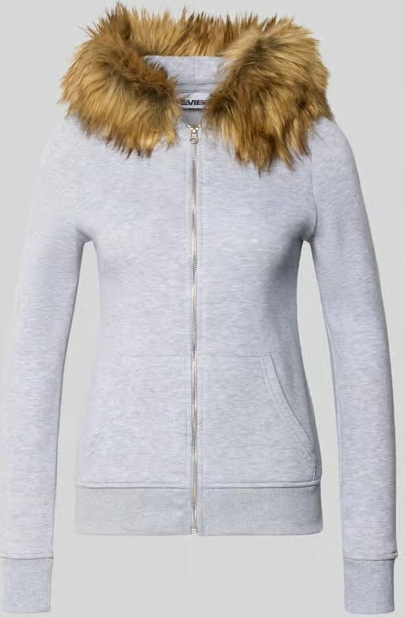 REVIEW Sweatjack met imitatiebont en kangoeroezak