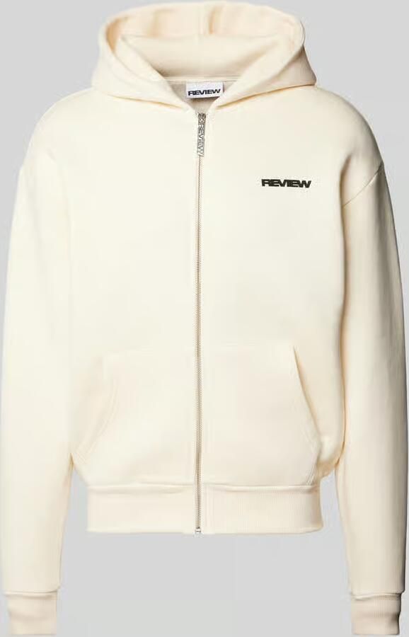 REVIEW Essentials hoodie met ritssluiting en logo