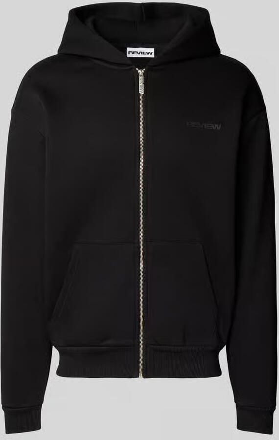 REVIEW Essentials hoodie met ritssluiting en logo