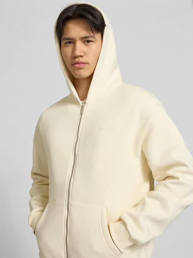 REVIEW Essentials hoodie met ritssluiting en logo