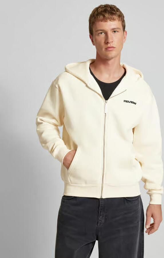 REVIEW Essentials hoodie met ritssluiting en logo - Foto 4
