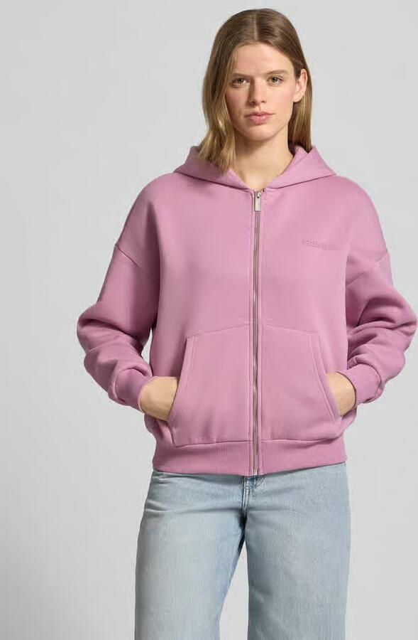 REVIEW sweatjack met logo en kangoeroezak - Foto 4