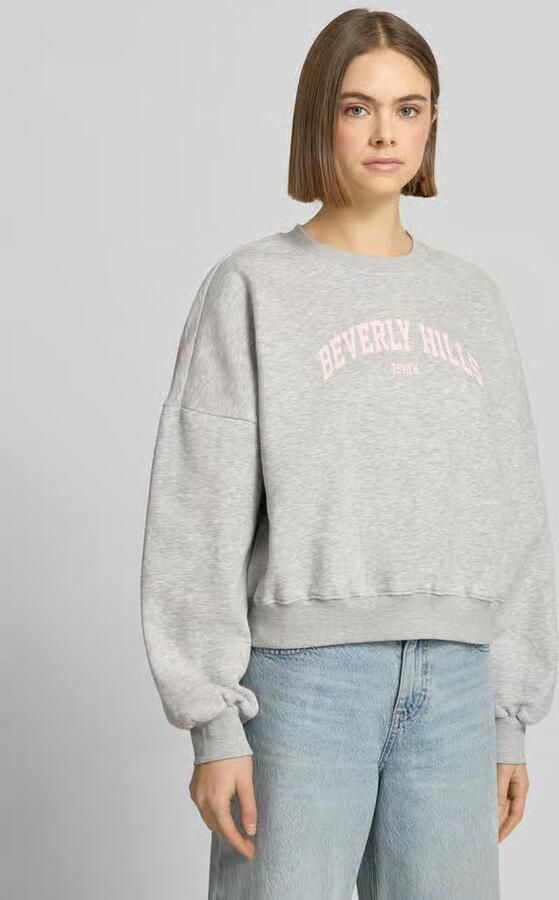 REVIEW Sweatshirt met labelprint en ronde halslijn - Foto 2