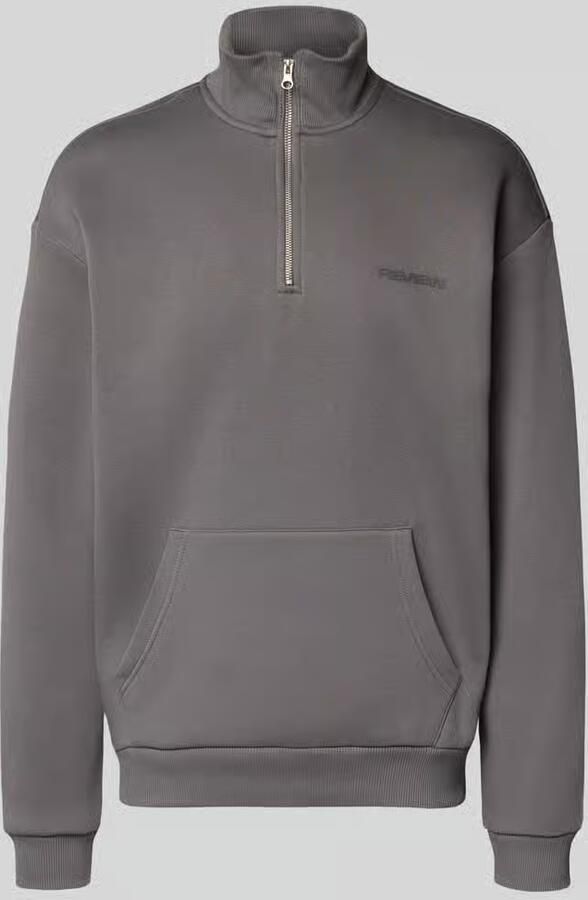 REVIEW Sweatshirt met opstaande kraag en ritssluiting