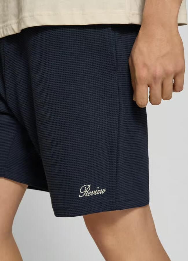 REVIEW Sweatshorts met structuurpatroon