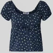 REVIEW T-shirt in all-over look met vetersluiting