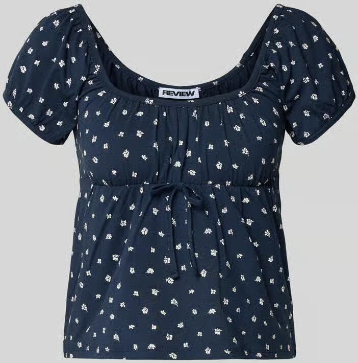 REVIEW T-shirt in all-over look met vetersluiting - Foto 2