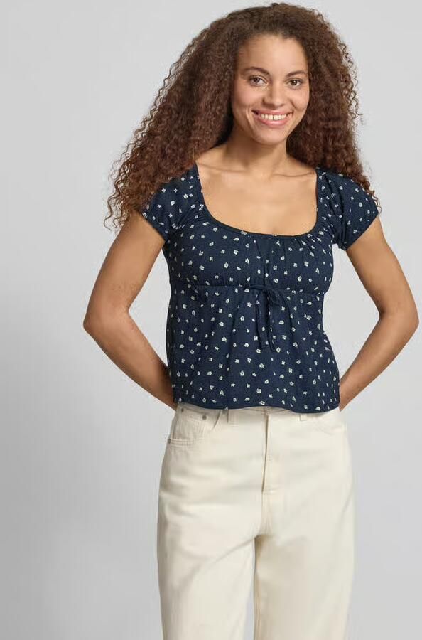 REVIEW T-shirt in all-over look met vetersluiting - Foto 2