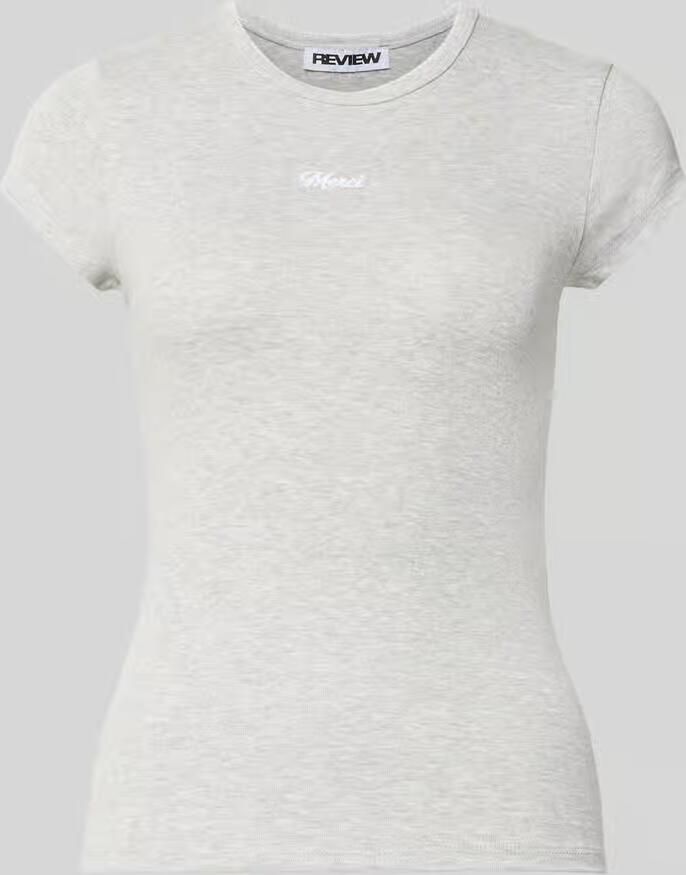 REVIEW T-shirt met kleine logo-opschrift