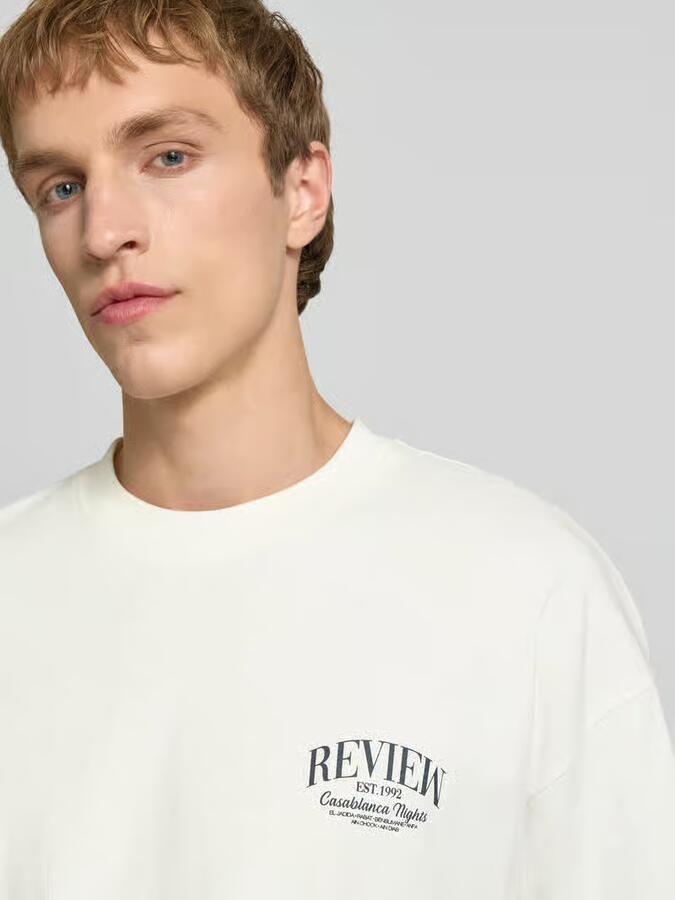 REVIEW T-shirt met labeldetail