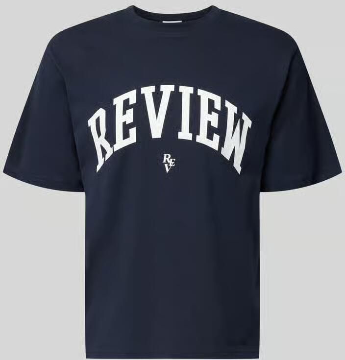 REVIEW T-shirt met labelprint en ronde hals - Foto 3