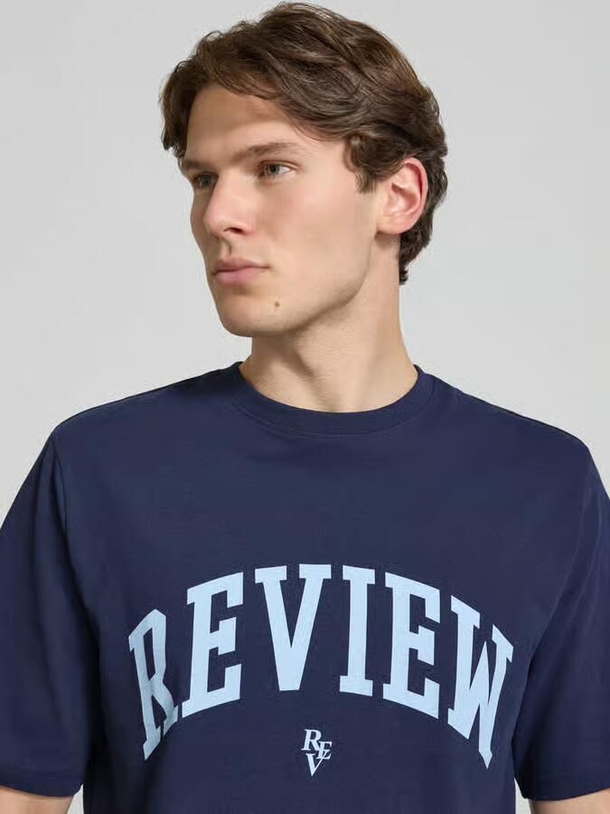 REVIEW T-shirt met labelprint en ronde hals - Foto 2