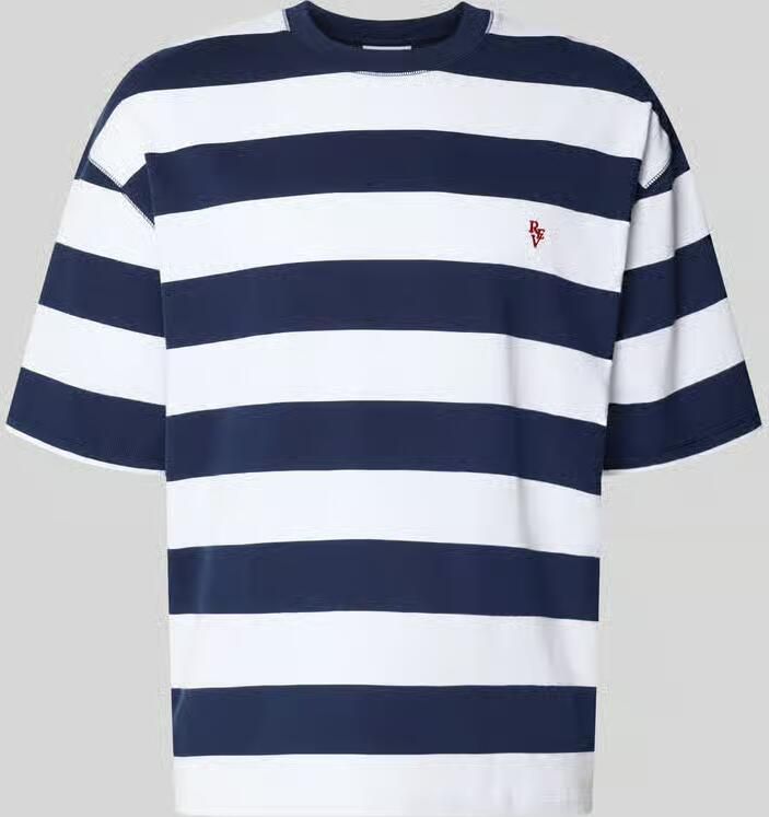 REVIEW T-shirt met Labelstitching en Ronde hals - Foto 2