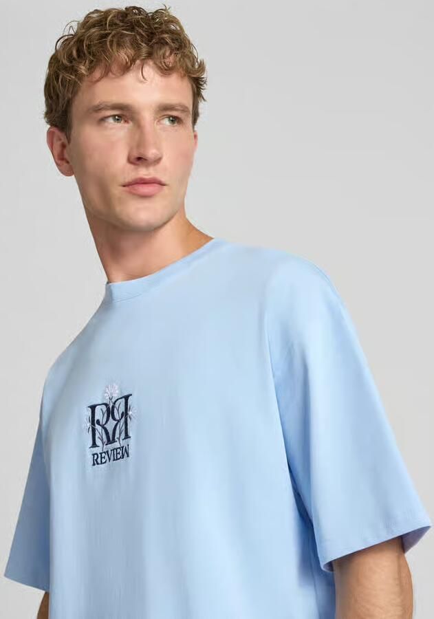 REVIEW T-shirt met Labelstitching en Ronde hals - Foto 2