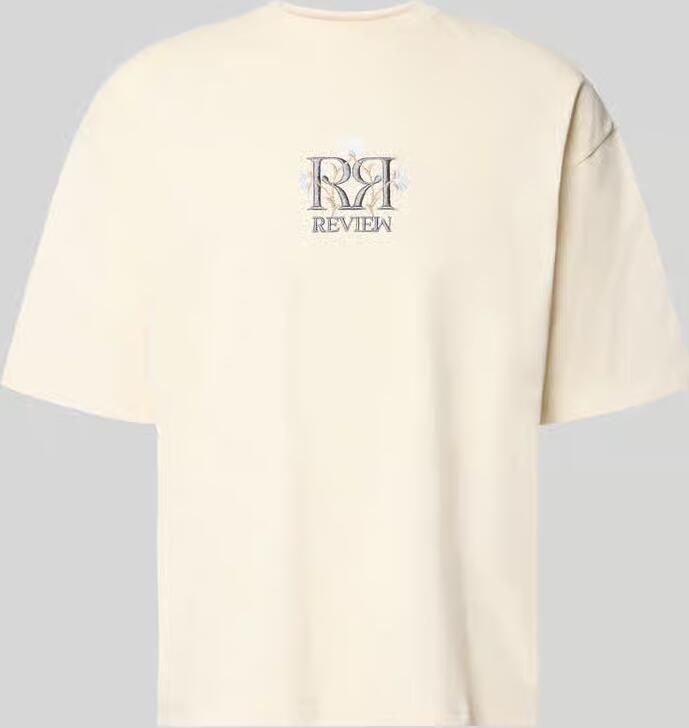 REVIEW T-shirt met Labelstitching en Ronde hals - Foto 2