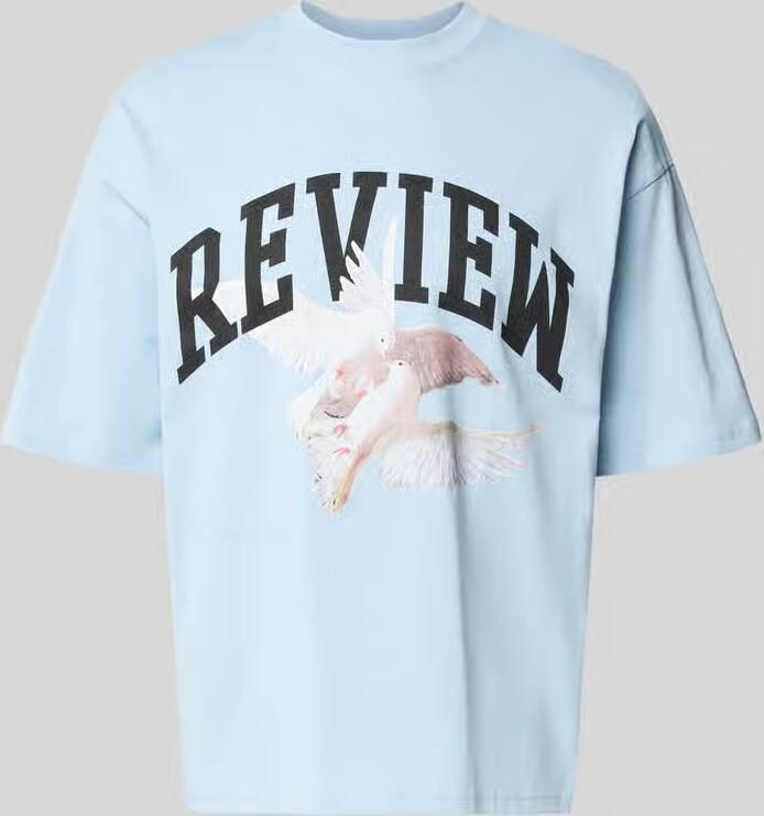 REVIEW T-shirt met logo- en motiefprint - Foto 2