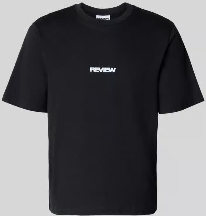 REVIEW T-shirt met logo en ronde hals - Foto 2