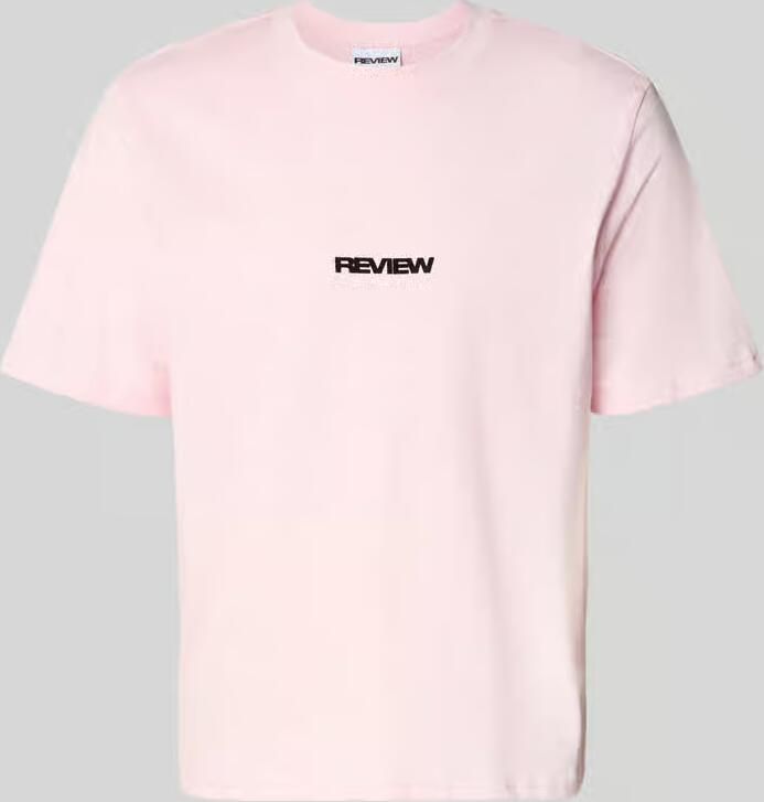 REVIEW T-shirt met logo en ronde hals - Foto 2