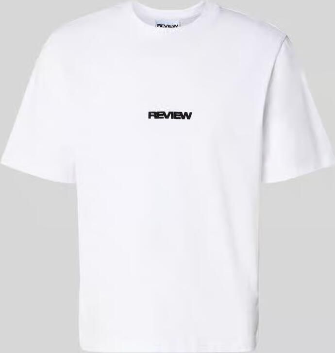 REVIEW T-shirt met logo en ronde hals - Foto 2