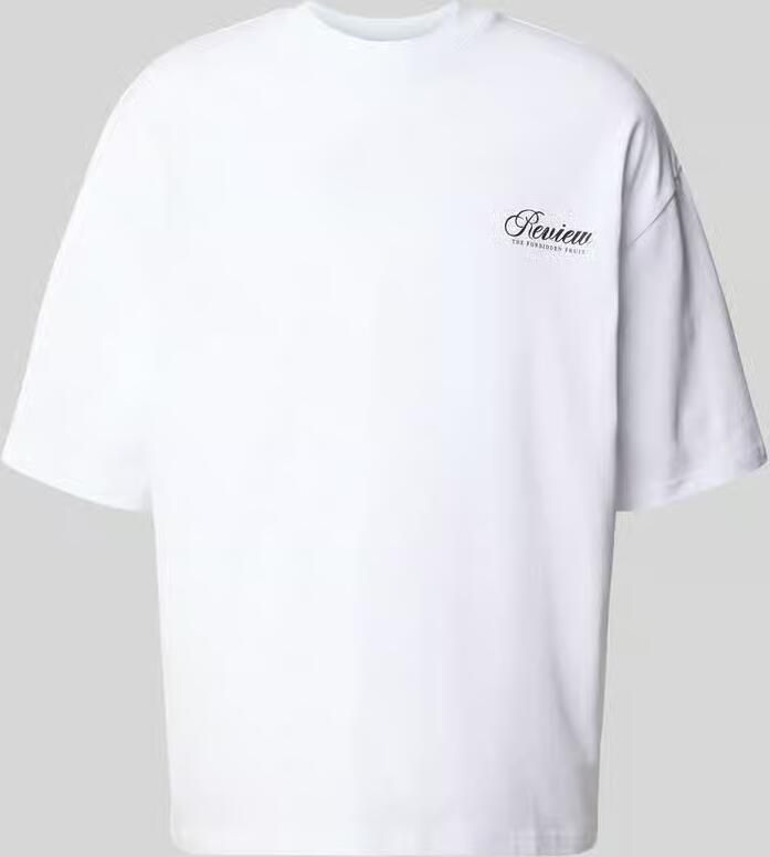 REVIEW T-shirt met logo- en statementprint - Foto 2