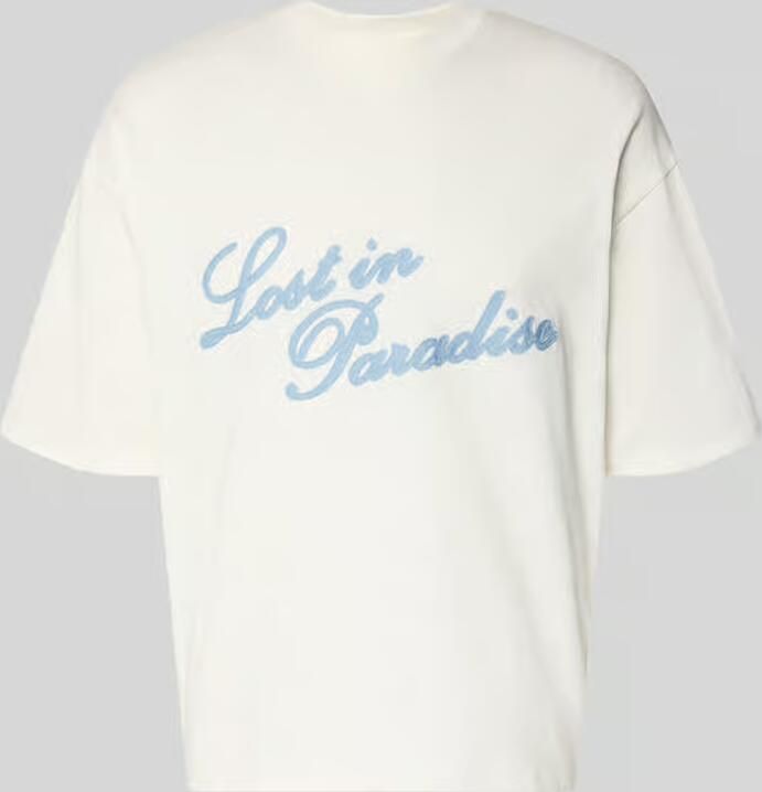 REVIEW T-shirt met logostitching en statement-stitching - Foto 2