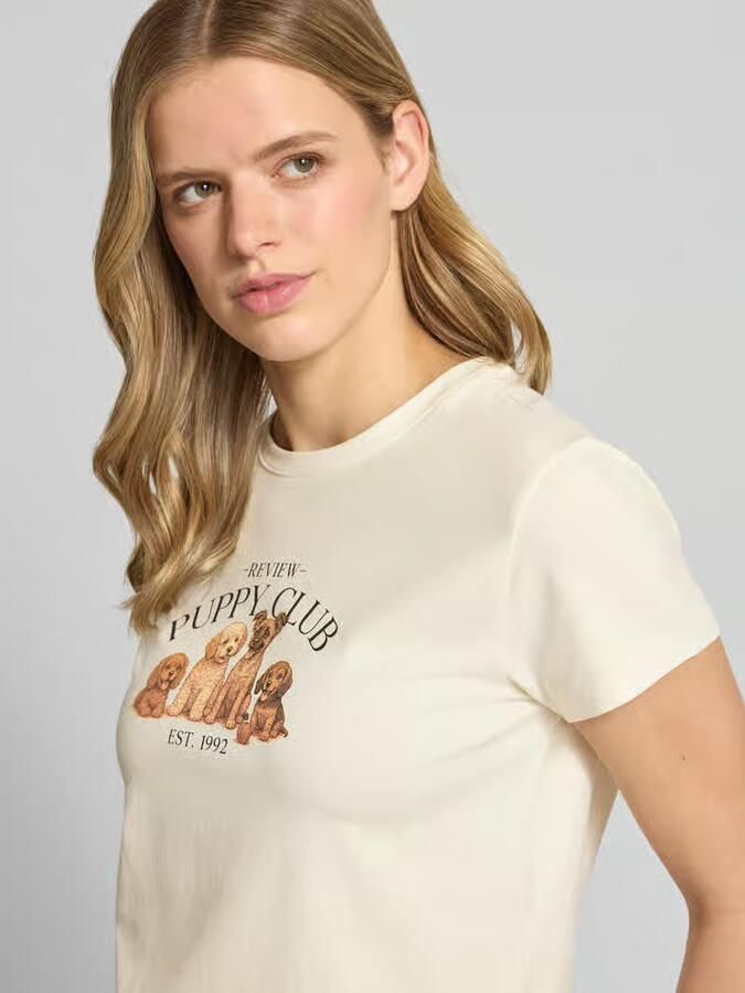 REVIEW T-shirt met motiefprint en ronde hals