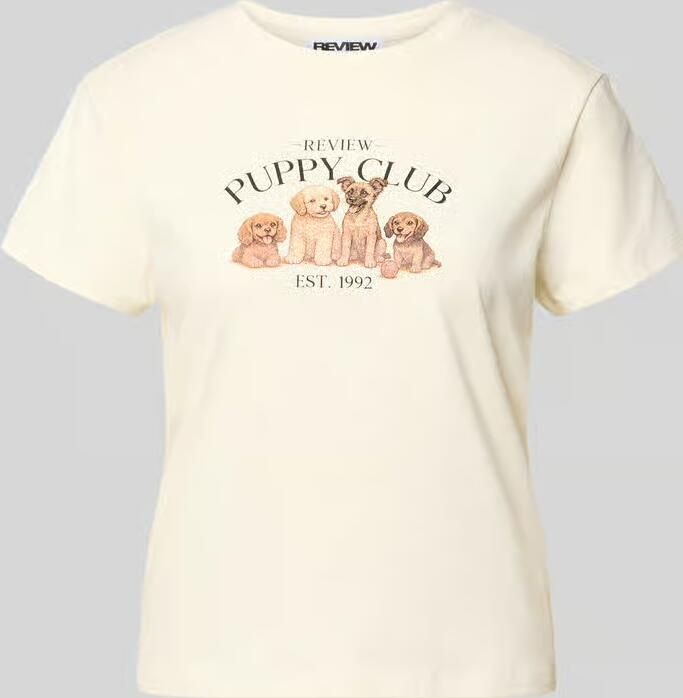 REVIEW T-shirt met motiefprint en ronde hals - Foto 2