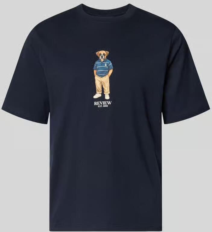 REVIEW T-shirt met motiefprint en ronde hals - Foto 2
