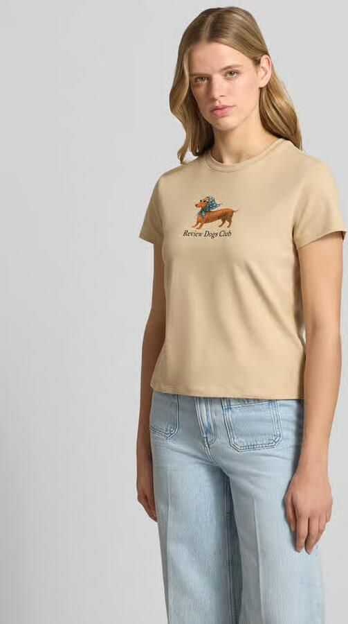 REVIEW T-shirt met motiefprint en ronde hals - Foto 3