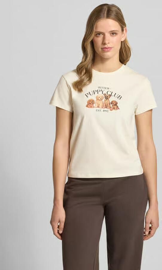 REVIEW T-shirt met motiefprint en ronde hals - Foto 3