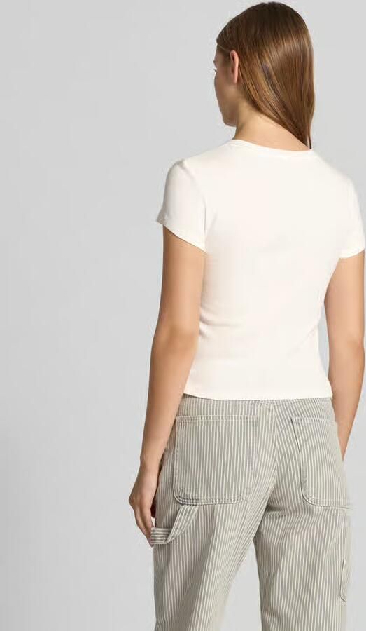 REVIEW T-shirt met motiefstitching en ronde hals