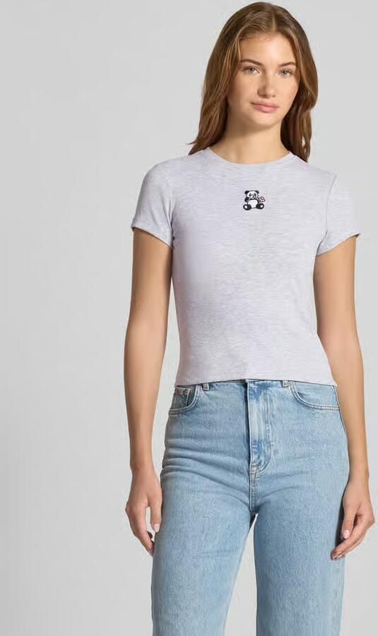 REVIEW T-shirt met motiefstitching en ronde hals - Foto 2