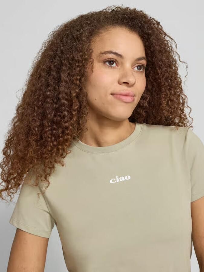 REVIEW T-shirt met print en ronde hals