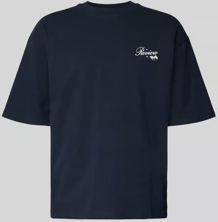 REVIEW T-shirt met ronde hals en labelprint - Foto 2
