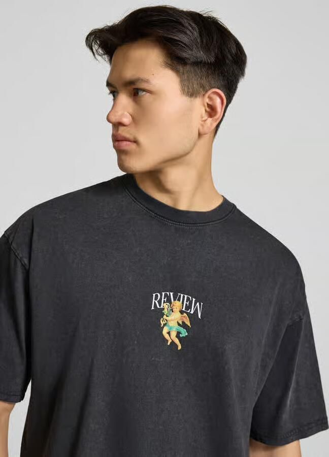 REVIEW T-shirt met verlaagde schouders