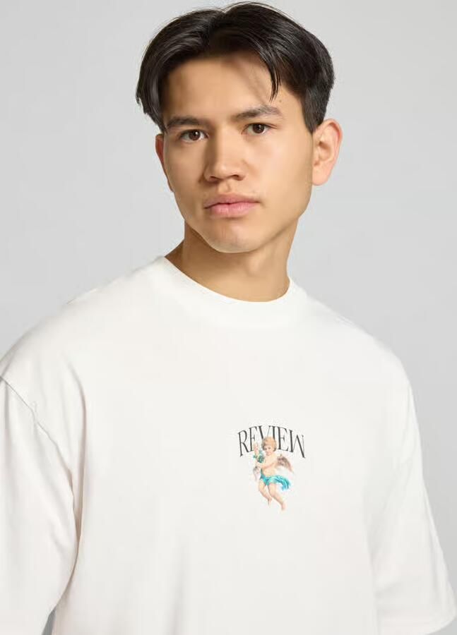REVIEW T-shirt met verlaagde schouders