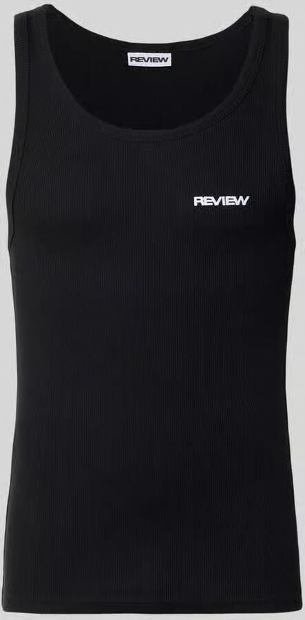 REVIEW Tanktop in riblook met labelstitching - Foto 2