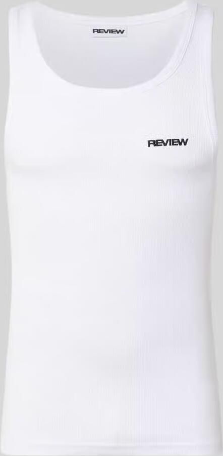 REVIEW Tanktop in riblook met labelstitching - Foto 2