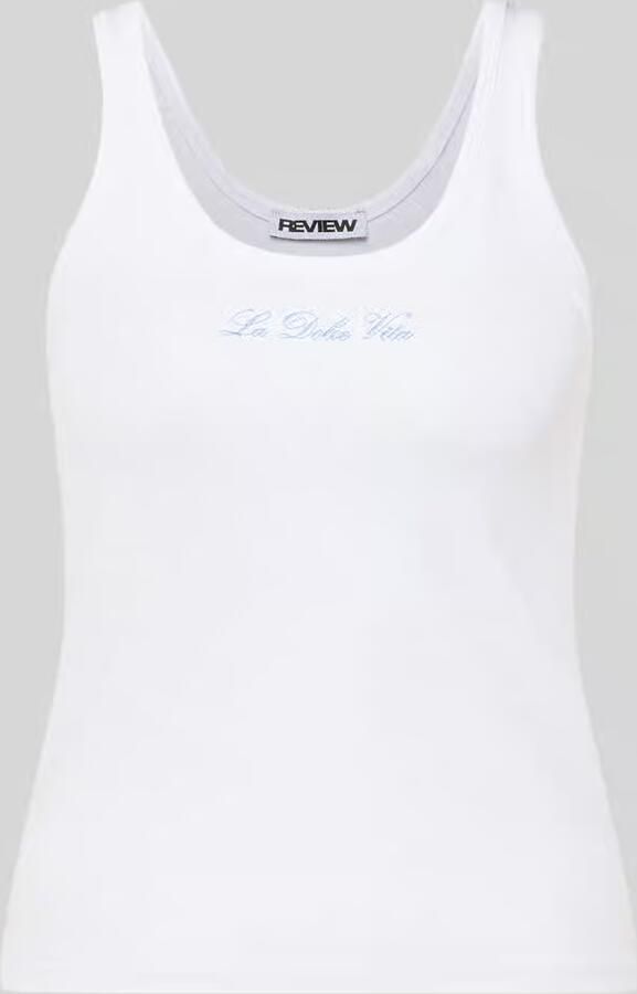 REVIEW Tanktop met ronde hals en borduursel - Foto 2