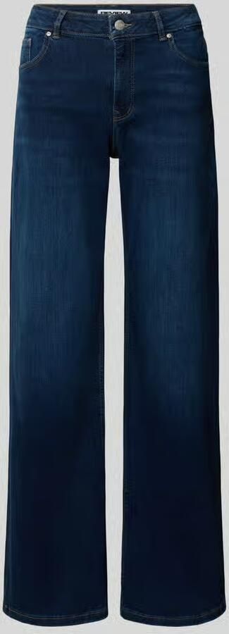 REVIEW Wide leg jeans met middelhoge band