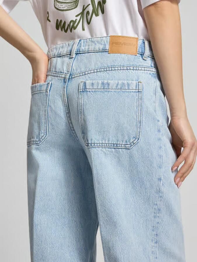 REVIEW Wide leg jeans met opgestikte zakken