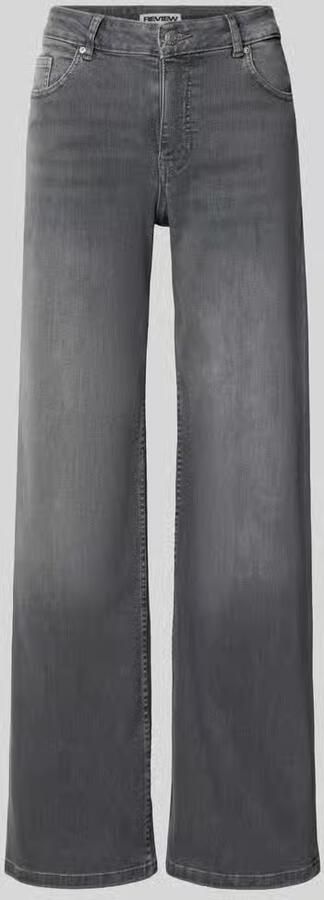 REVIEW Wide-leg jeans met stretch en middelhoge band