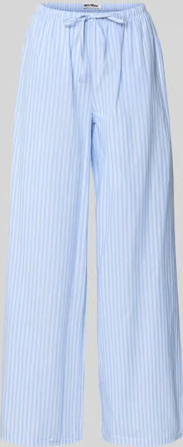 REVIEW Wide leg pull-on-broek met streepmotief en trekkoord - Foto 2